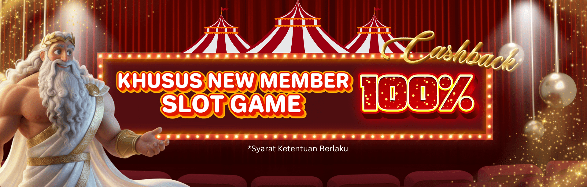 CASHBACK 100% BUAT NEW MEMBER SLOT