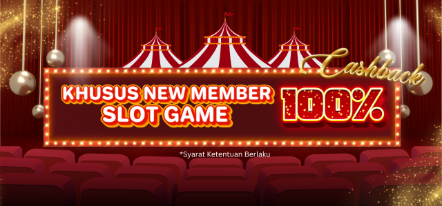 CASHBACK 100% BUAT NEW MEMBER SLOT